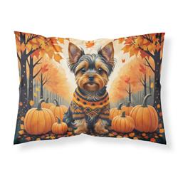 20.5 x 30 in. Unisex Yorkshire Terrier Fall Fabric Standard Pillowcase