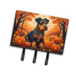 9 x 6 in. Unisex Airedale Terrier Fall Leash or Key Holder