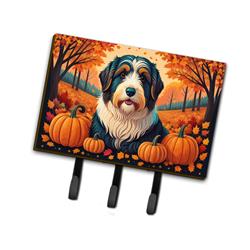 9 x 6 in. Unisex Bearded Collie Fall Leash or Key Holder