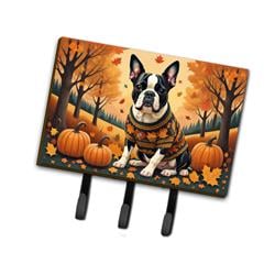 DAC1024TH68 9 x 6 in. Unisex Boston Terrier Fall Leash or Key Holder