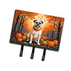 9 x 6 in. Unisex White Boxer Fall Leash or Key Holder