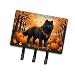 9 x 6 in. Unisex Black Chow Chow Fall Leash or Key Holder
