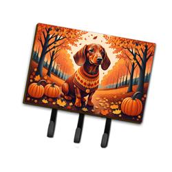 9 x 6 in. Unisex Dachshund Fall Leash or Key Holder