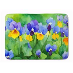 DAC1647RUG 19 x 27 in. Unisex Illinois Violet in Watercolor Memory Foam Kitchen Mat