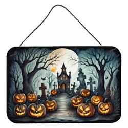 DAC2215DS812 12 x 8 in. Unisex Graveyard Spooky Halloween Wall or Door Hanging Prints