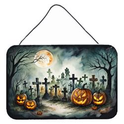 DAC2216DS812 12 x 8 in. Unisex Graveyard Spooky Halloween Wall or Door Hanging Prints