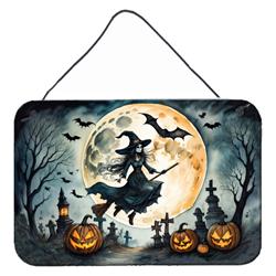 DAC2218DS812 12 x 8 in. Unisex Flying Witch Spooky Halloween Wall or Door Hanging Prints