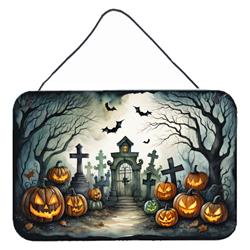 DAC2222DS812 12 x 8 in. Unisex Graveyard Spooky Halloween Wall or Door Hanging Prints