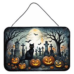 DAC2223DS812 12 x 8 in. Unisex Black Cat Spooky Halloween Wall or Door Hanging Prints