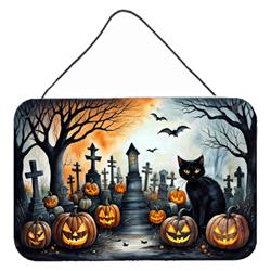 DAC2224DS812 12 x 8 in. Unisex Black Cat Spooky Halloween Wall or Door Hanging Prints