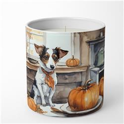 DAC1782CDL 10 oz Unisex Jack Russell Terrier Fall Kitchen Pumpkins Decorative Soy Candle