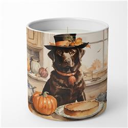 DAC1788CDL 10 oz Unisex Chocolate Lab Fall Kitchen Pumpkins Decorative Soy Candle