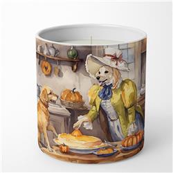 10 oz Unisex Yellow Lab Fall Kitchen Pumpkins Decorative Soy Candle