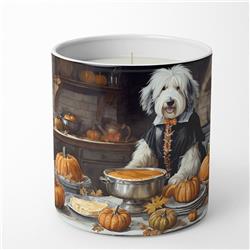 DAC1798CDL 10 oz Unisex Old English Sheepdog Fall Kitchen Pumpkins Decorative Soy Candle