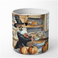 10 oz Unisex Pomeranian Fall Kitchen Pumpkins Decorative Soy Candle
