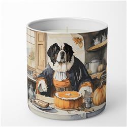 10 oz Unisex Saint Bernard Fall Kitchen Pumpkins Decorative Soy Candle