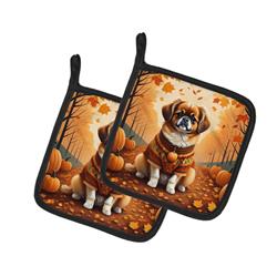 DAC1076PTHD 7.5 x 7.5 in. Unisex Tibetan Spaniel Fall Pair of Pot Holders
