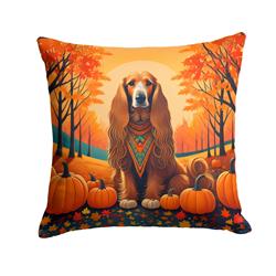 14 x 14 in. Unisex Afghan Hound Fall Fabric Decorative Pillow
