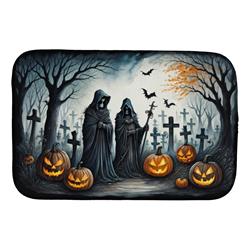 21 x 14 in. Unisex The Grim Reaper Spooky Halloween Dish Drying Mat