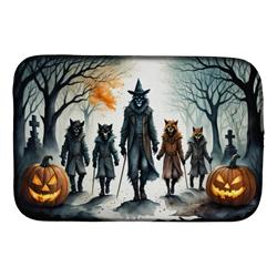 DAC2280DDM 21 x 14 in. Werewolves Spooky Halloween Dish Drying Mat