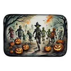 21 x 14 in. Unisex Zombies Spooky Halloween Dish Drying Mat