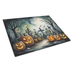 DAC2217LCB 15 x 12 in. Unisex Graveyard Spooky Halloween Glass Cutting Board - Large