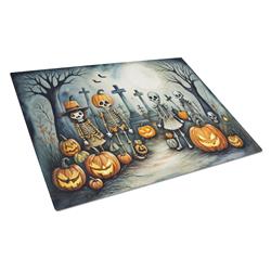 DAC2229LCB 15 x 12 in. Unisex Calacas Skeletons Spooky Halloween Glass Cutting Board - Large