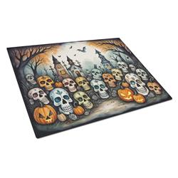 DAC2232LCB 15 x 12 in. Unisex Calaveras Sugar Skulls Spooky Halloween Glass Cutting Board - Large