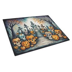 DAC2234LCB 15 x 12 in. Unisex Calaveras Sugar Skulls Spooky Halloween Glass Cutting Board - Large