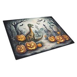 DAC2239LCB 15 x 12 in. Unisex Dinosaurs Spooky Halloween Glass Cutting Board - Large