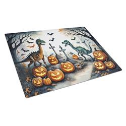 DAC2240LCB 15 x 12 in. Unisex Dinosaurs Spooky Halloween Glass Cutting Board - Large