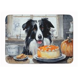 19 x 27 in. Unisex Border Collie Fall Kitchen Pumpkins Memory Foam Kitchen Mat