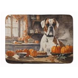 19 x 27 in. Unisex Boxer Fall Kitchen Pumpkins Memory Foam Kitchen Mat