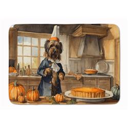 19 x 27 in. Unisex Briard Fall Kitchen Pumpkins Memory Foam Kitchen Mat