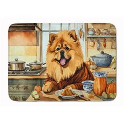 19 x 27 in. Unisex Chow Chow Fall Kitchen Pumpkins Memory Foam Kitchen Mat