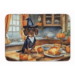 19 x 27 in. Unisex Dachshund Fall Kitchen Pumpkins Memory Foam Kitchen Mat