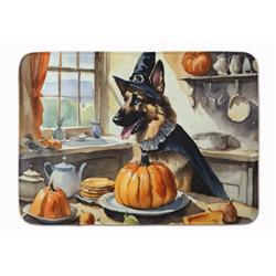 19 x 27 in. Unisex German Shepherd Fall Kitchen Pumpkins Memory Foam Kitchen Mat