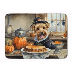 19 x 27 in. Unisex Lakeland Terrier Fall Kitchen Pumpkins Memory Foam Kitchen Mat