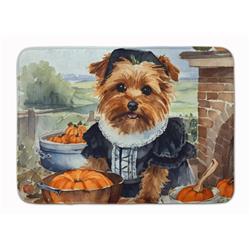 19 x 27 in. Unisex Norfolk Terrier Fall Kitchen Pumpkins Memory Foam Kitchen Mat