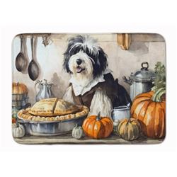 DAC1797RUG 19 x 27 in. Unisex Old English Sheepdog Fall Kitchen Pumpkins Memory Foam Kitchen Mat