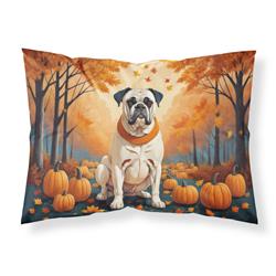 20.5 x 30 in. Unisex White Boxer Fall Fabric Standard Pillowcase