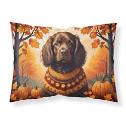 20.5 x 30 in. Unisex Boykin Spaniel Fall Fabric Standard Pillowcase