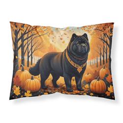 20.5 x 30 in. Unisex Black Chow Chow Fall Fabric Standard Pillowcase