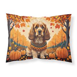 20.5 x 30 in. Unisex Cocker Spaniel Fall Fabric Standard Pillowcase