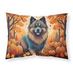 20.5 x 30 in. Unisex Keeshond Fall Fabric Standard Pillowcase