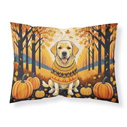 20.5 x 30 in. Unisex Yellow Labrador Retriever Fall Fabric Standard Pillowcase