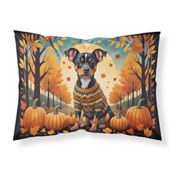 20.5 x 30 in. Unisex Miniature Pinscher Fall Fabric Standard Pillowcase