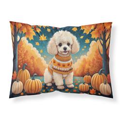 20.5 x 30 in. Unisex Poodle Fall Fabric Standard Pillowcase