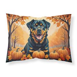 20.5 x 30 in. Unisex Rottweiler Fall Fabric Standard Pillowcase