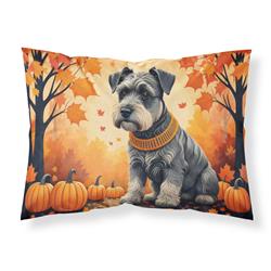 20.5 x 30 in. Unisex Schnauzer Fall Fabric Standard Pillowcase